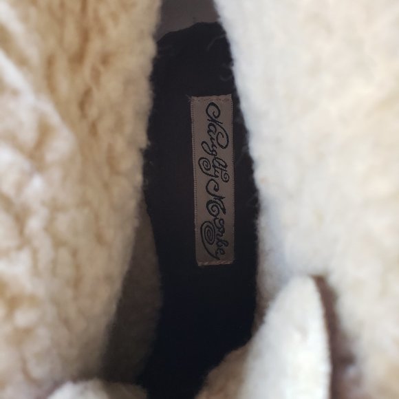 Naughty Monkey Sherpa Suede Wedge Lace Up Booties - Picture 12 of 12